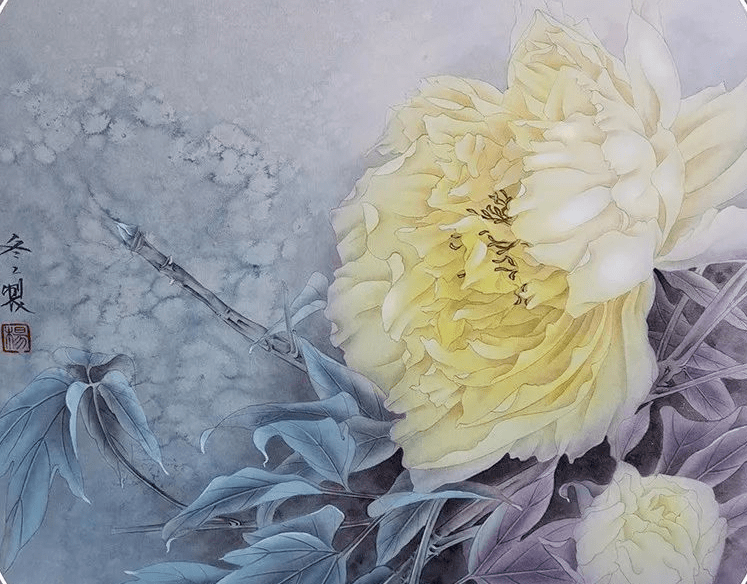 欣赏| 一组杨冬冬工笔牡丹花23图,花配诗!_人间_不语_春风