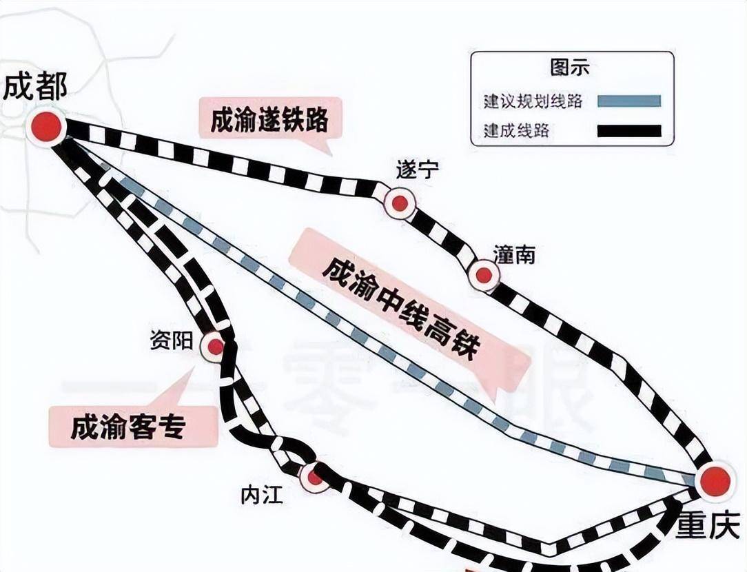 成渝中线新线路图图片