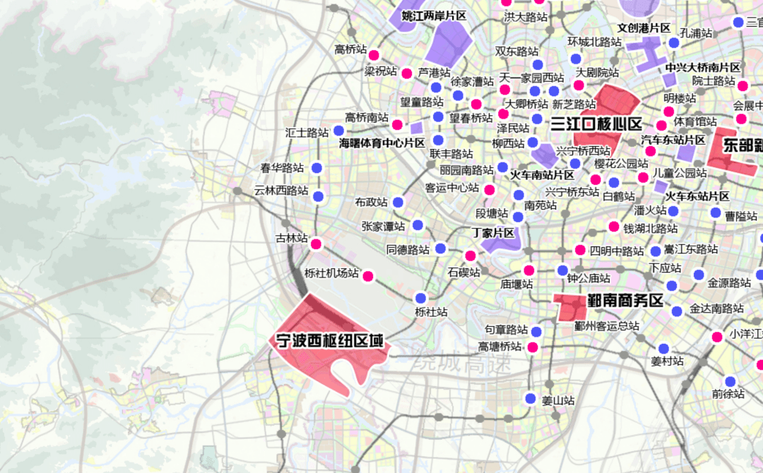 除了三江口,東部新城,寧波西樞紐板塊後就是姚江新城兩岸是最大的地下