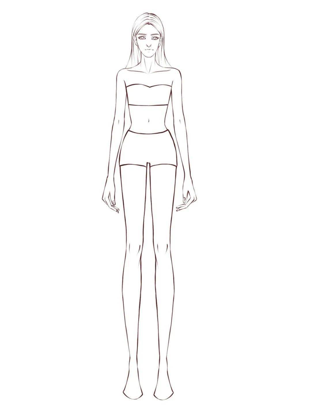 人体模特不同动态线稿!