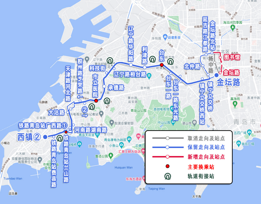 小區-青島超銀學校),l3路(薛家島公交樞紐站-珠山景區)恢復原線路運行