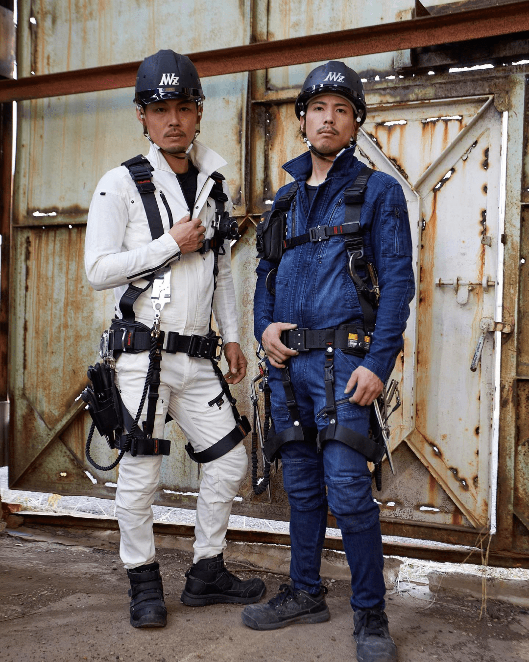 去了一趟日本工地,竟然患上了潮人恐惧症_工作服_工人_牛仔