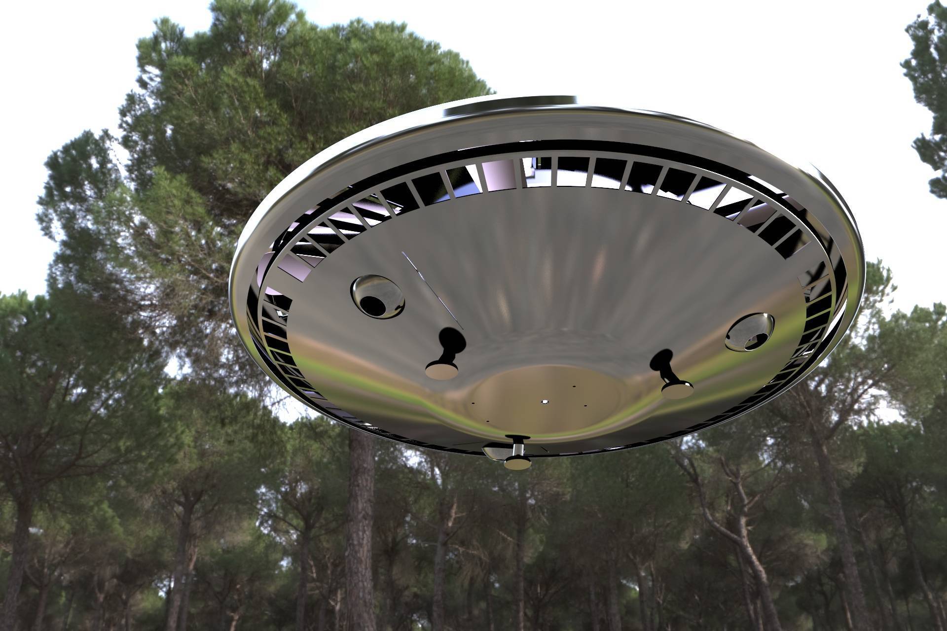 碟形飞行器"蝠鲼"的腾飞_圆盘_舱体_磁悬浮