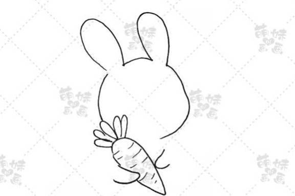 三,可爱的玉兔4.涂上漂亮的颜色,美丽的嫦娥姐姐就画好了!3.