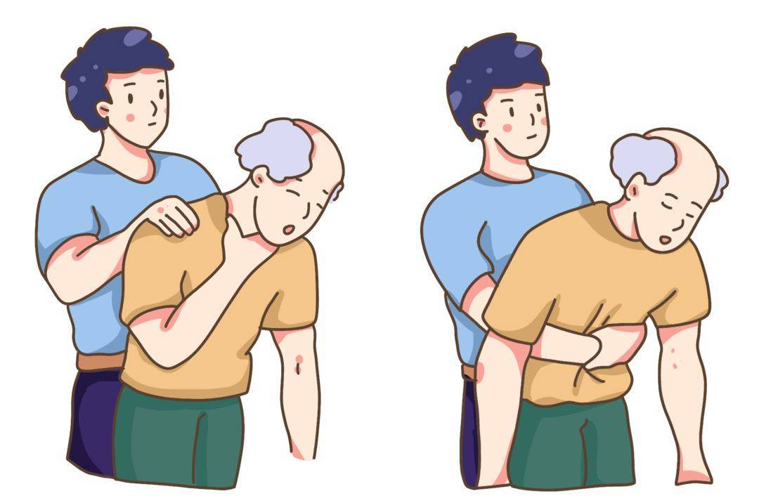 老人噎食如何急救?"海姆立克"来帮您_食物_年龄_腰腹部