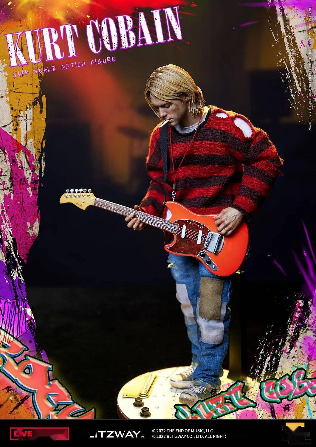 nirvana科特柯本可动人偶&雕像,不管了先买了再说_配件_高度_吉他