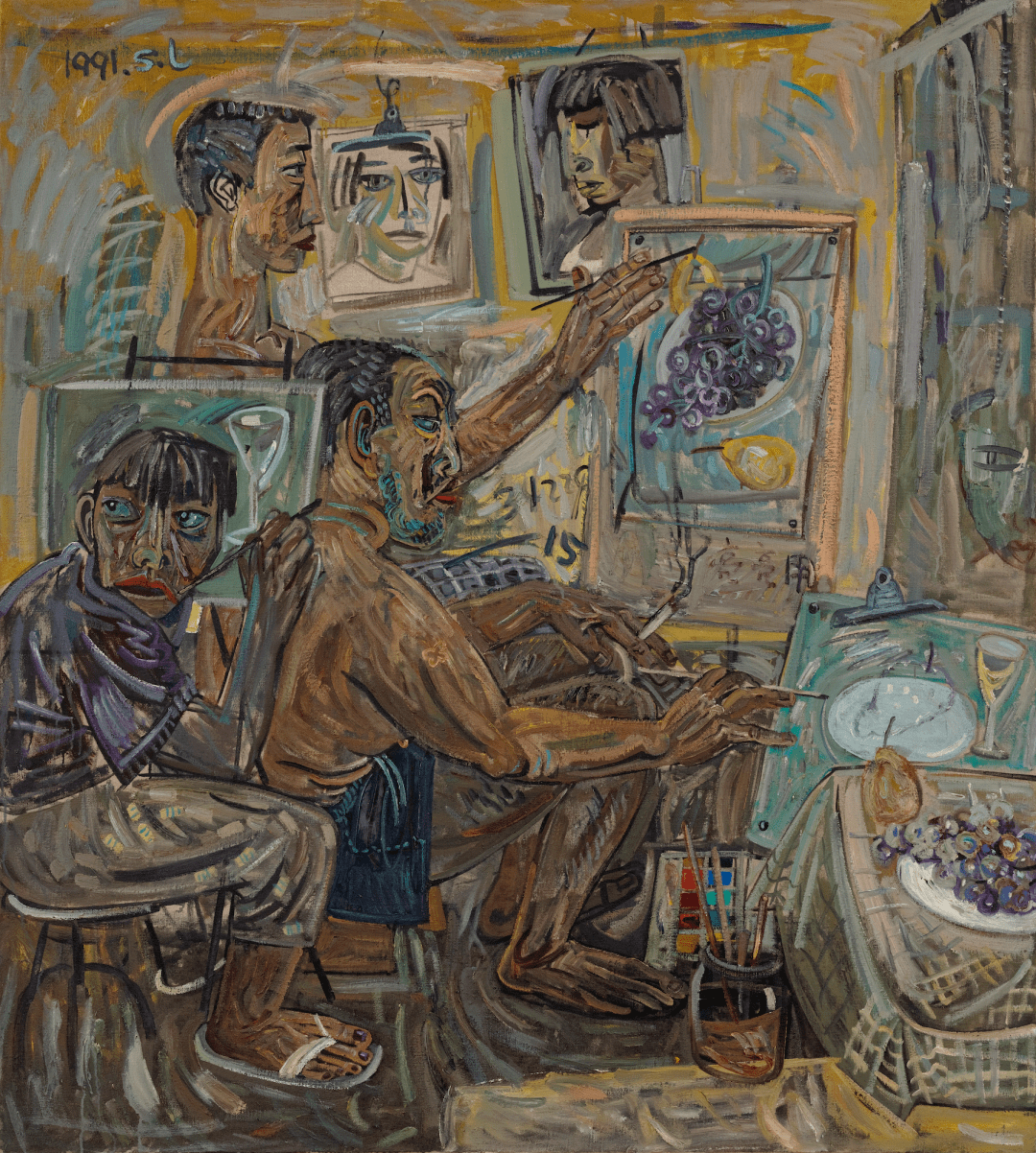 申玲 唯有眼前一只笔,画出花烂漫,人不老_cm_展览_布面