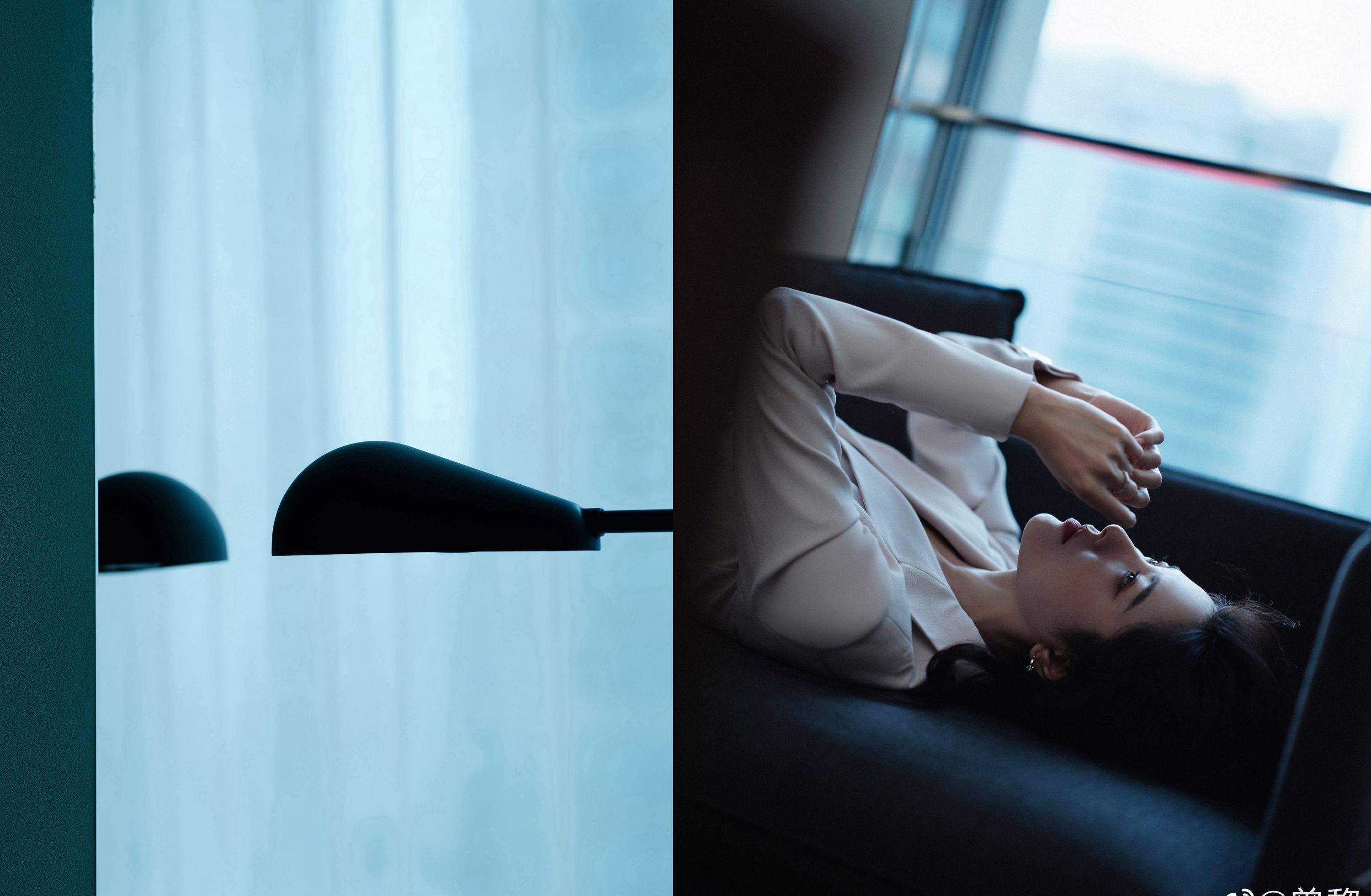 曾黎白色职业装优雅大方写真