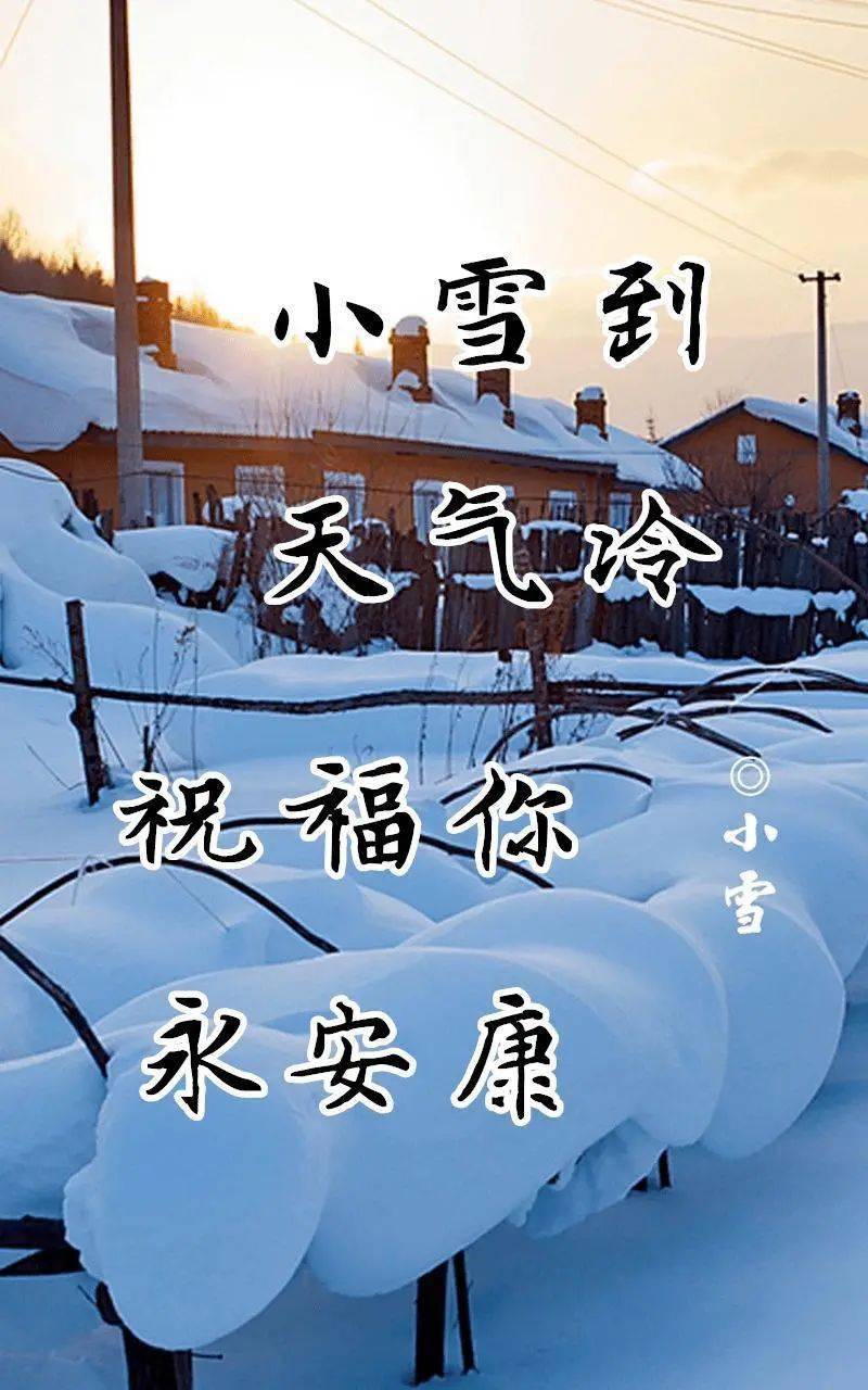 小雪节气来到了,暖意融融别感冒!