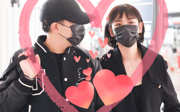 与李晓峰挽手撒狗粮,女方晒男友照被批炒作_机场_黑色_合体