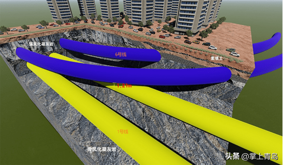 中铁一局青岛地铁6号线05工区峨～富区间右线成功上跨1号线既有线