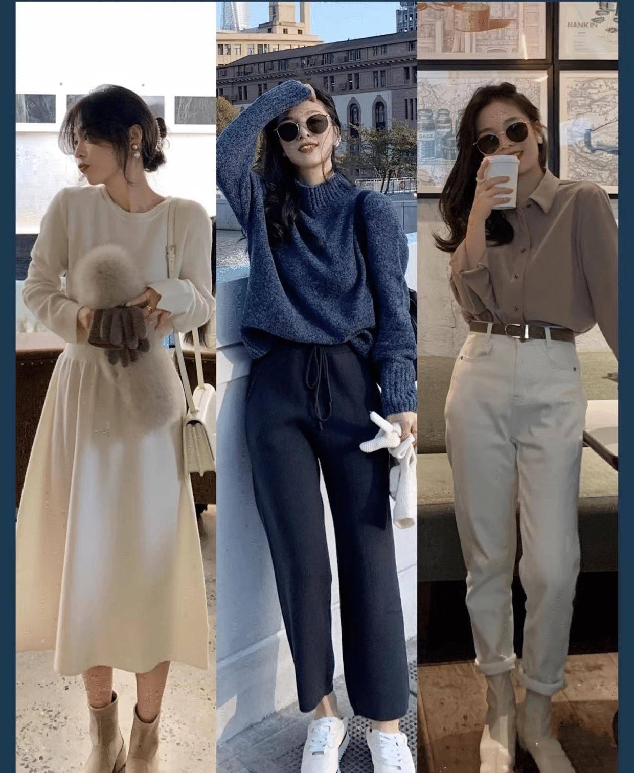 腿长上面入手,利用经典的上短下高的搭配方式来诠释出完美的身材比例