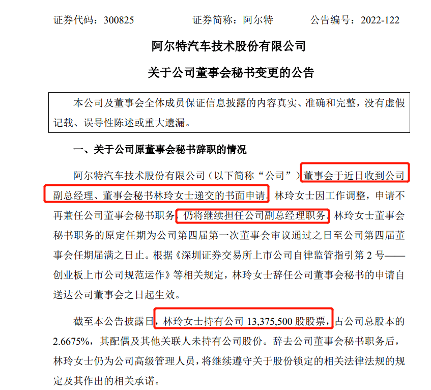 10年董秘生涯 一个ipo 身价1.64亿元_公司_林玲_阿尔特