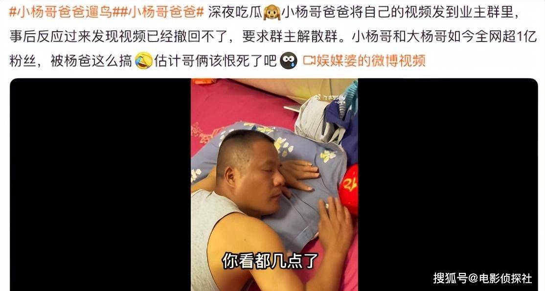 杨爸拍不雅视频误发业主群,小杨哥花钱将群解散,公司群也不放过
