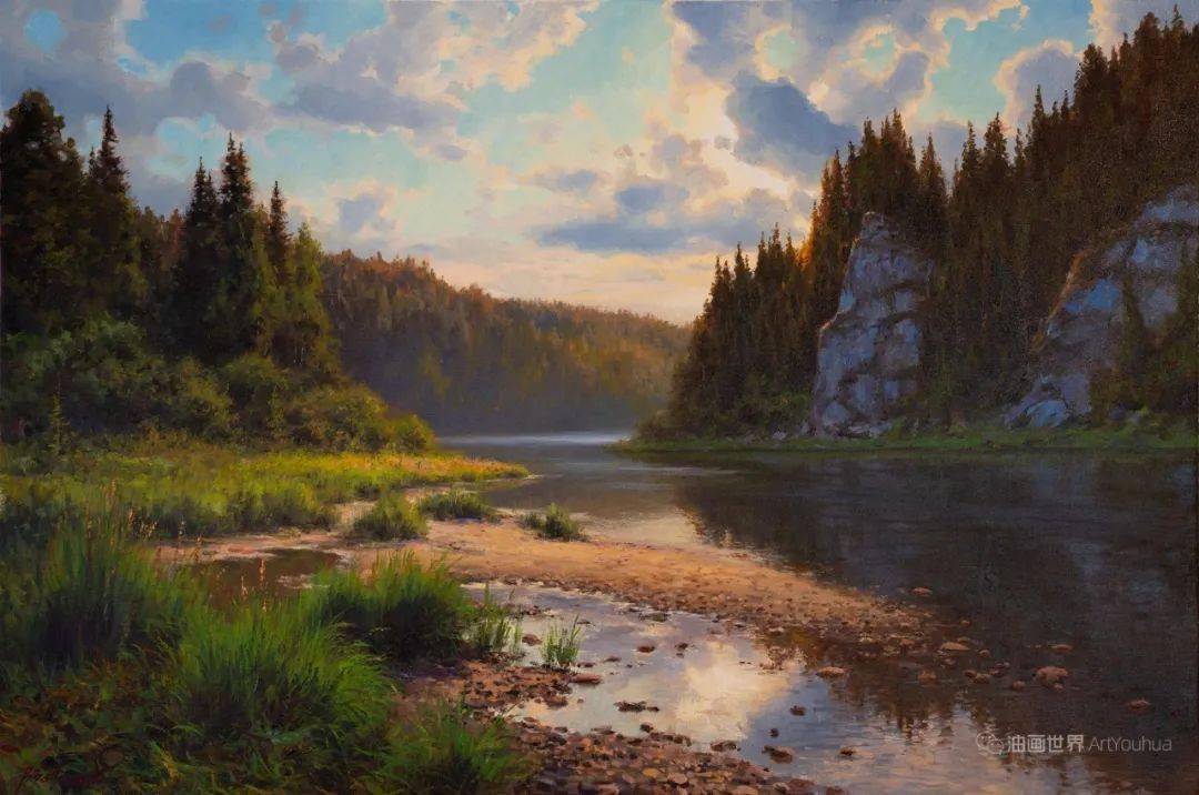 画家瓦迪姆·扎伊努林美丽的荒野风景油画作品欣赏