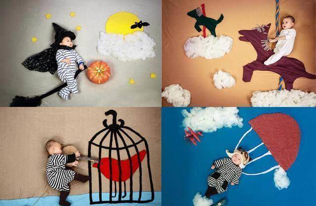 11张宝宝满月创意照,张张逗趣傻呆萌,不会拍的孕妈学起_照片_场景