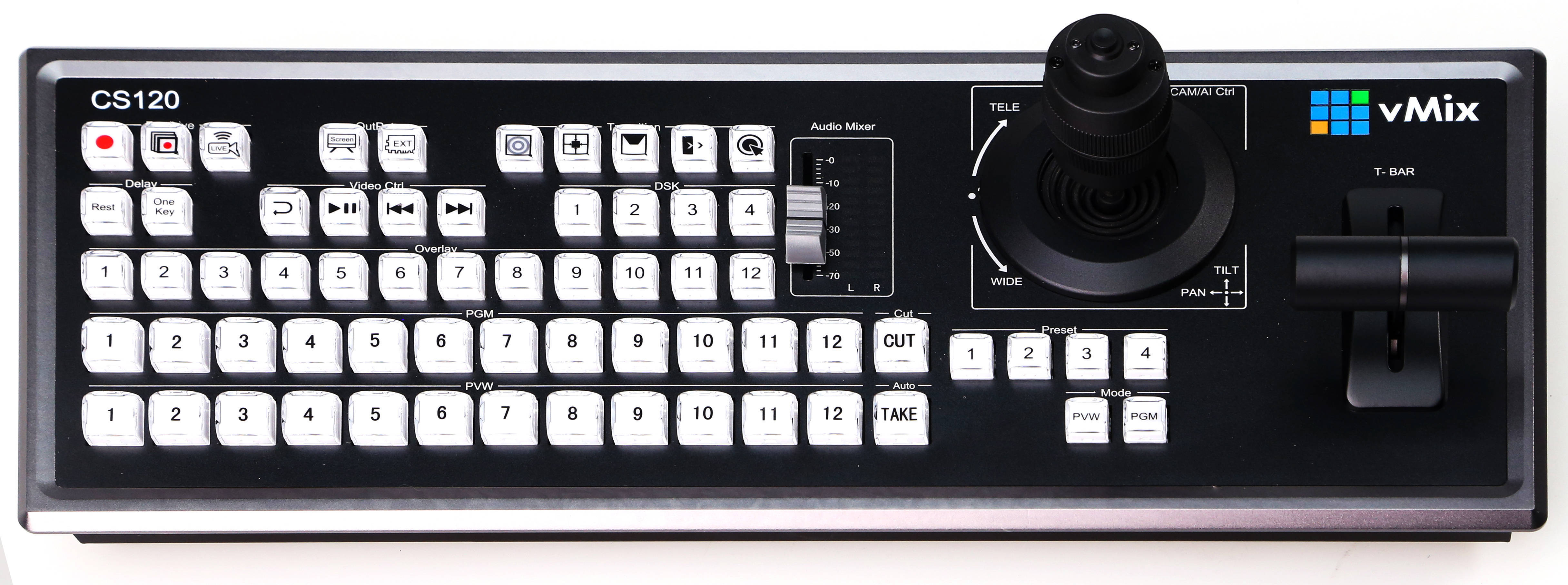 vmix-cs120~直播导播都在用的控制台你入手了吗!_切换_支持_按钮