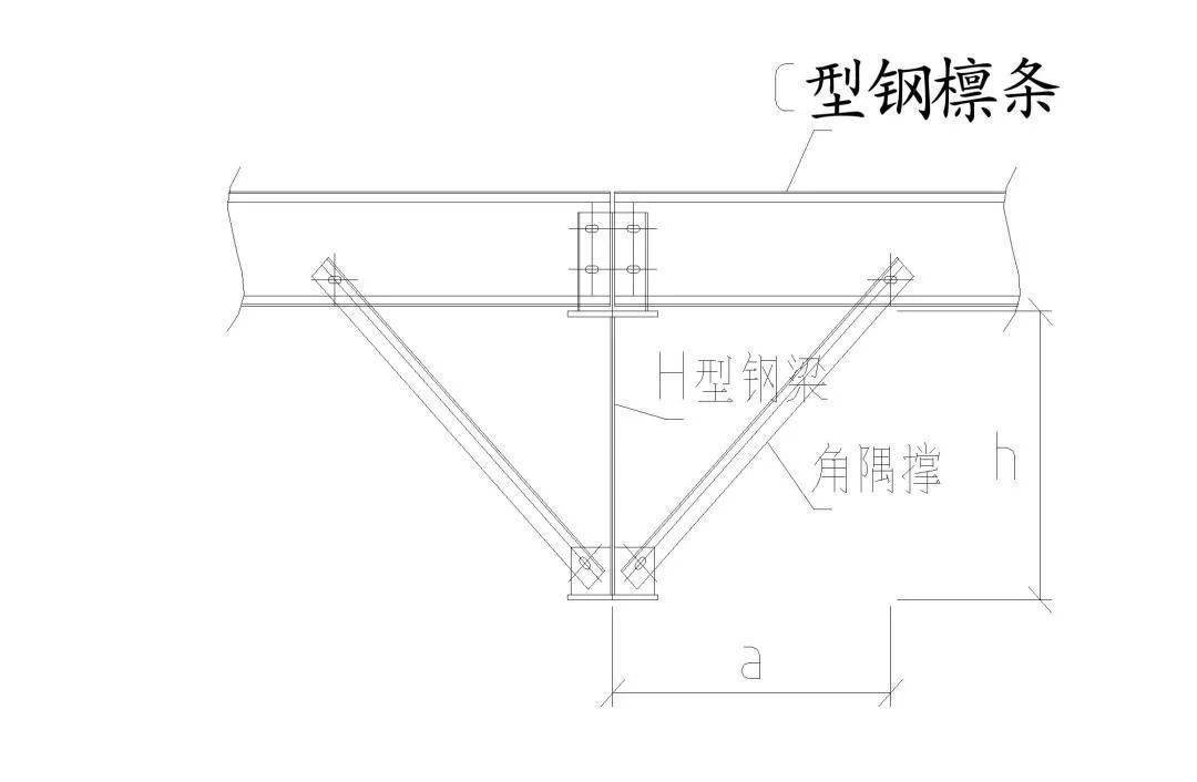 钢结构撑杆安装示意图图片