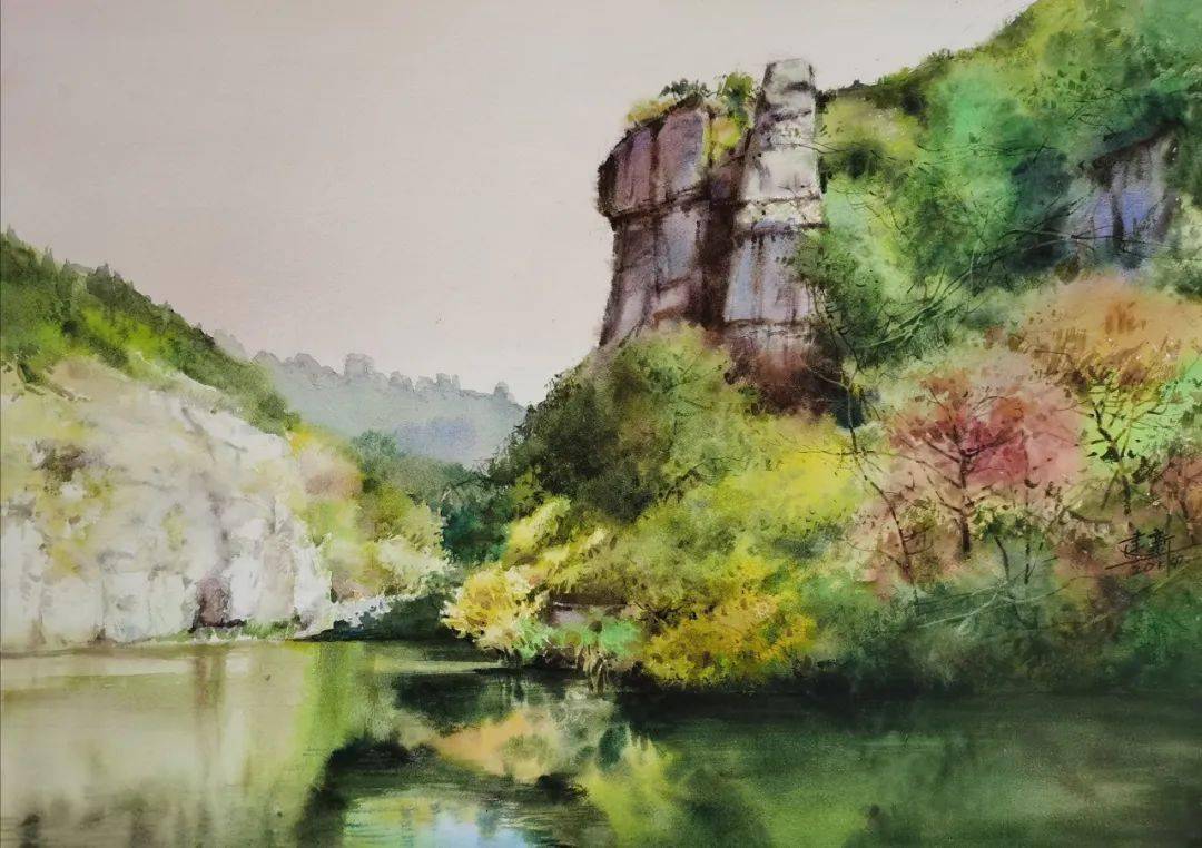 【水彩崂山】第八届"水彩崂山"青岛当代水彩艺术展参展作品_港湾_冬日