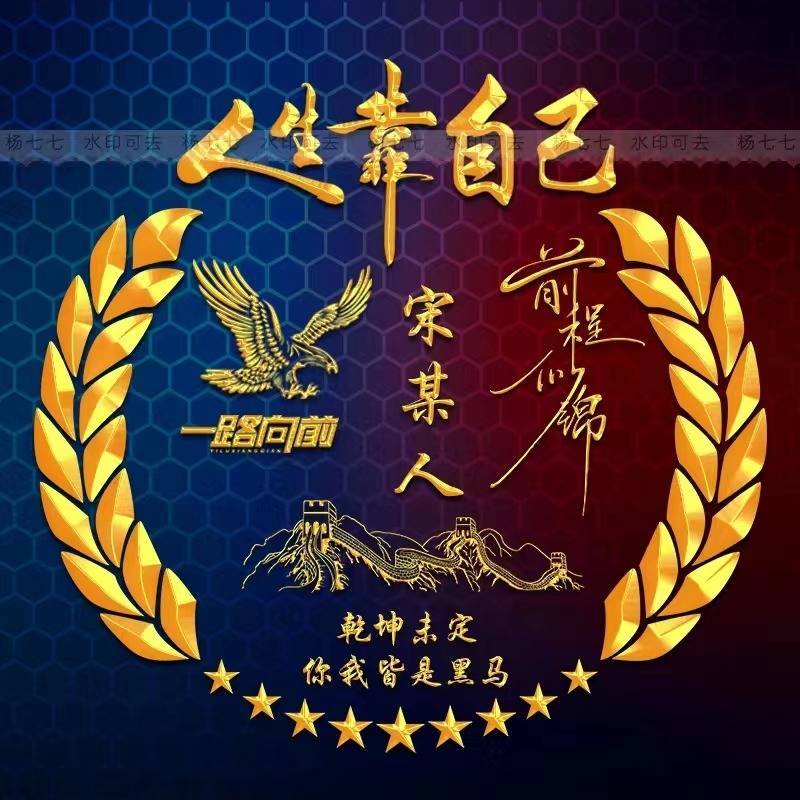 姓氏头像第11期,2023前程似锦金属质感名字签名头像,有你喜欢的吗