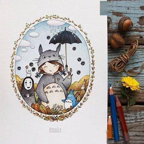 唯美的彩铅画,被美呆了,宅家有的画啦_在线_艺术_铅笔