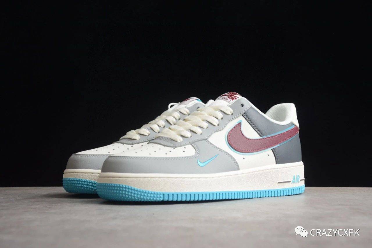 耐克nike air force 1 low rouge 灰胭脂空军一号低帮运动鞋_对比