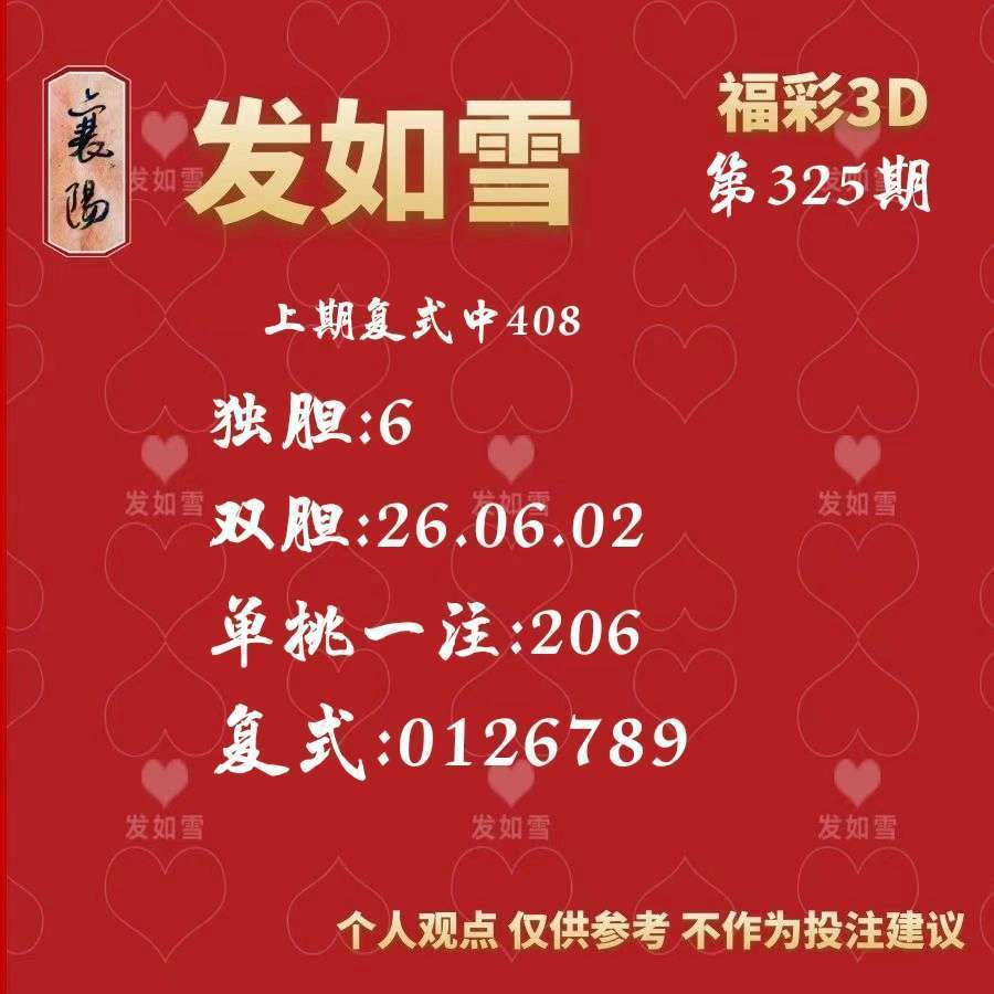 325期快乐8及3d汇总