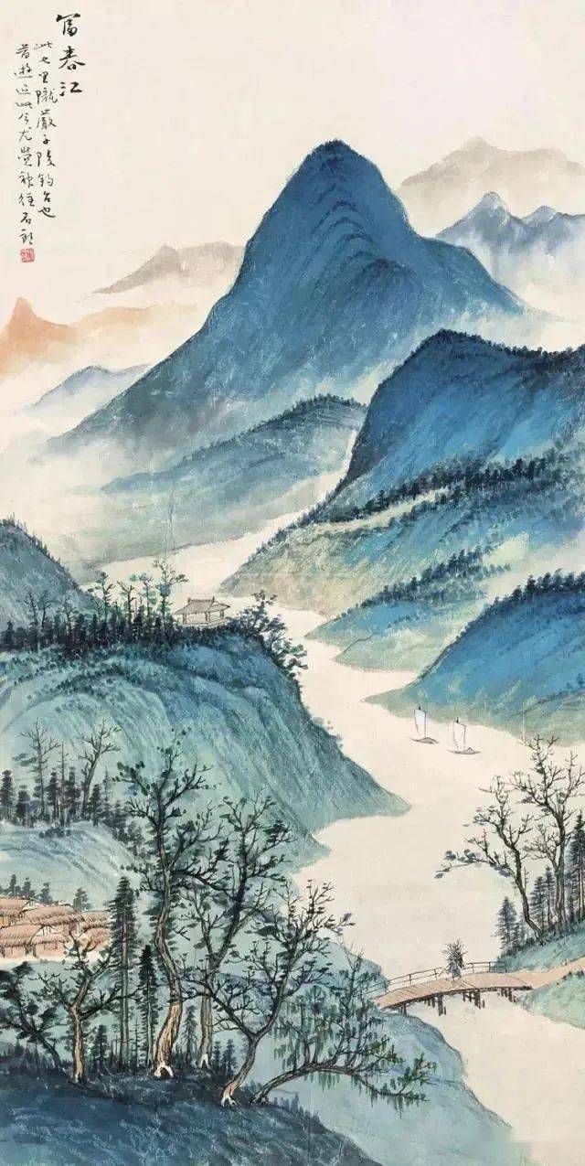 山高水长,好美!_生活_杨石朗_中国画