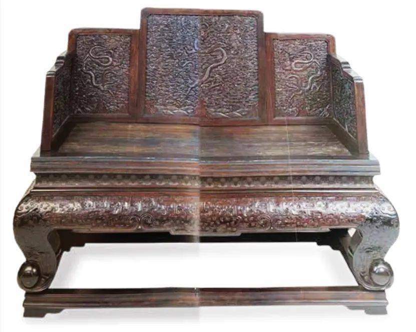 北京保利拍卖丨清康熙御制紫檀百衲面螭龙纹大供案_纹饰_家具_图案