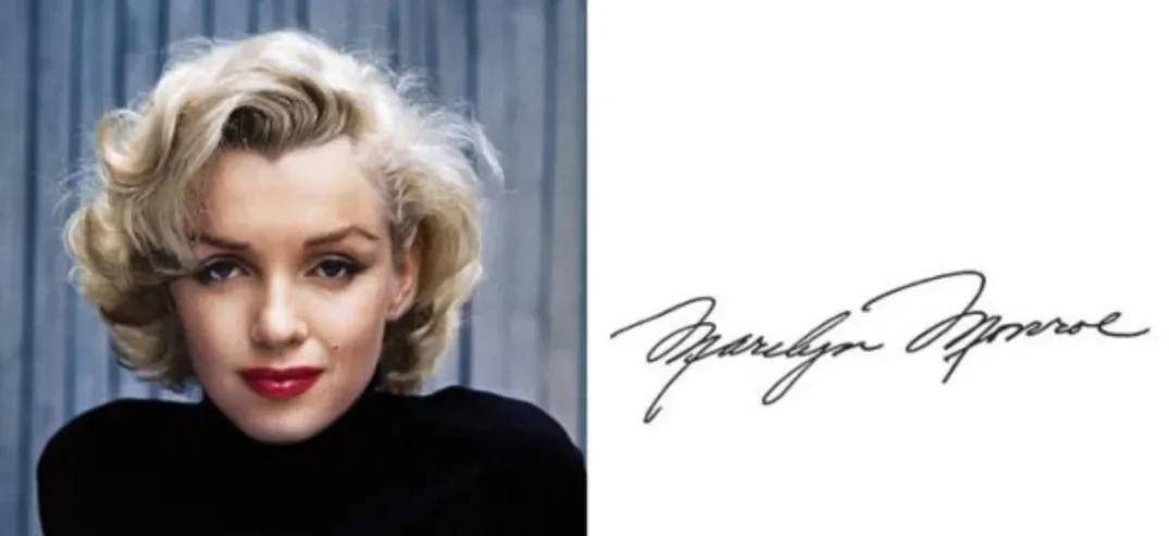 二十八个世界名人签名,李小龙的太帅,玛丽莲梦露的像涂鸦_美国_电影