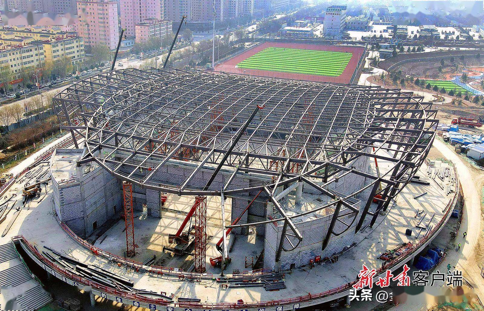 静宁县:体育馆项目建设正酣_体育运动_公园_功能