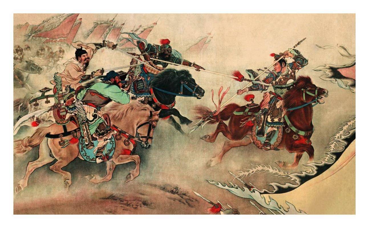"吕奉先射戟辕门 曹孟德败师淯水",而主角正是名震三国的猛将——吕布