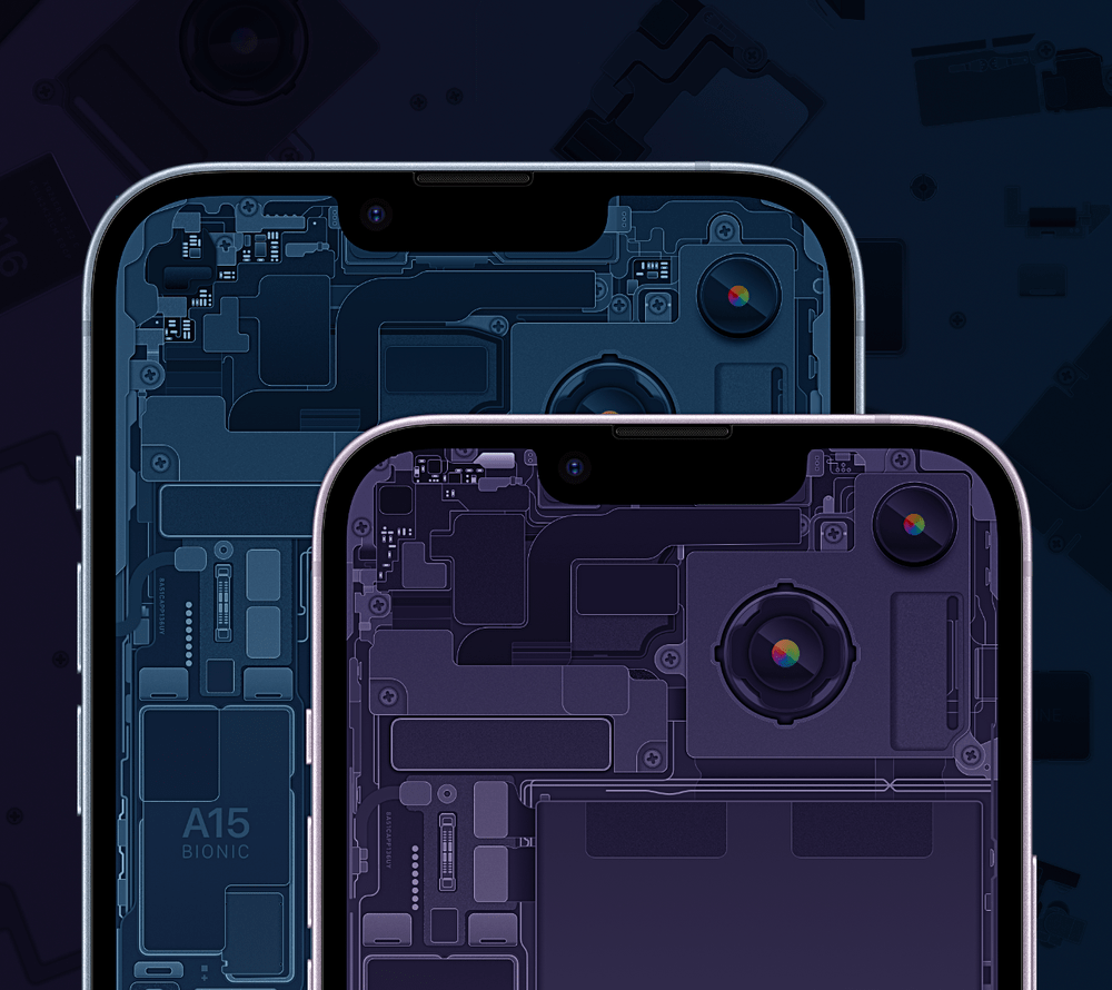 basic apple guy带来 iphone 14 机型高精度 x 光透视壁纸_plus_设计