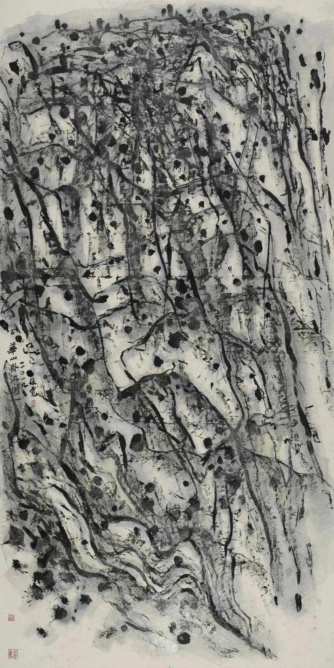 西北山水画焦墨山水画大师崔振宽山水作品展_cm_水墨_纸本