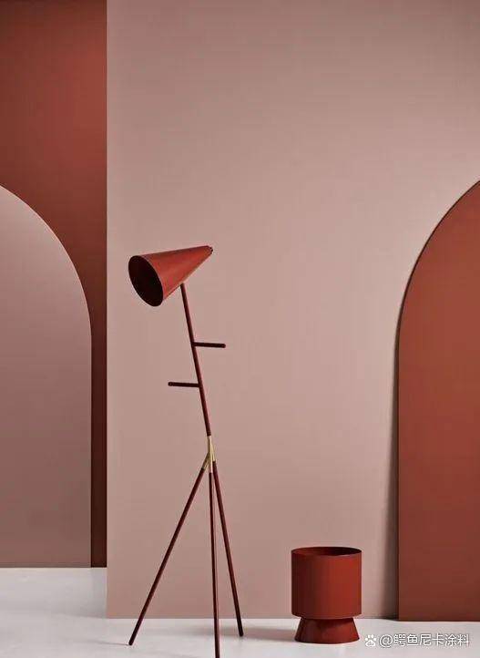 用德国鳄鱼漆,鳄鱼彩妆艺术涂料赤陶色给空间带来阳光亲吻的感觉,朴实