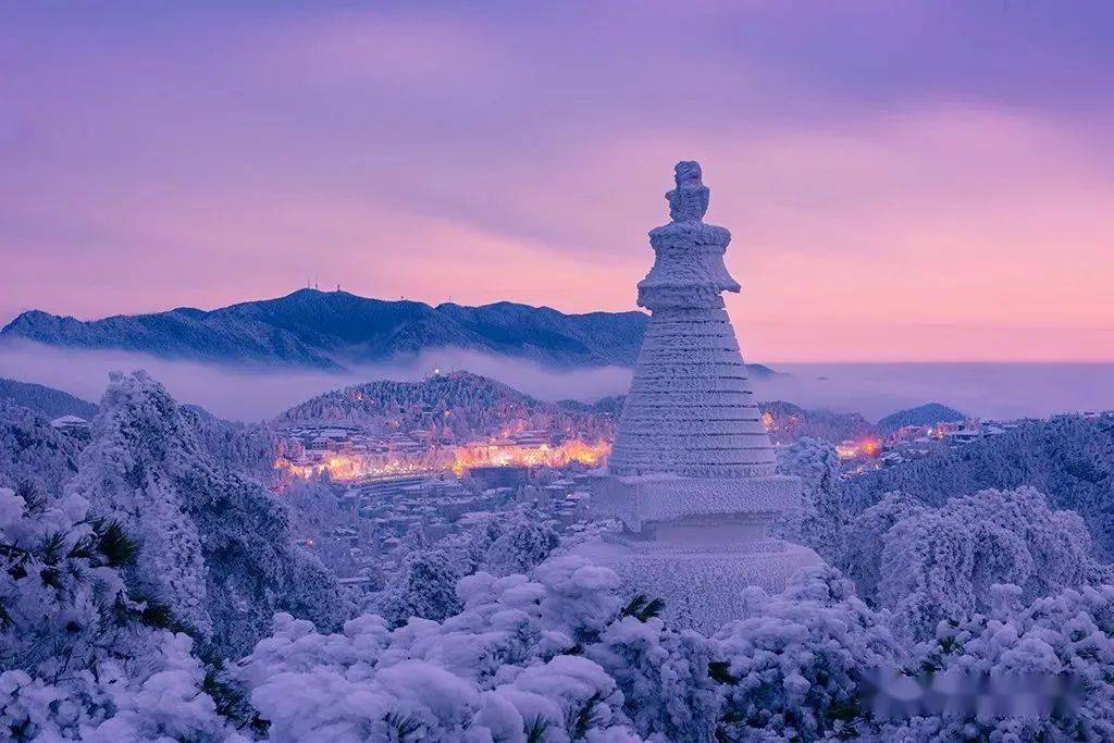 庐山雪景照片图片