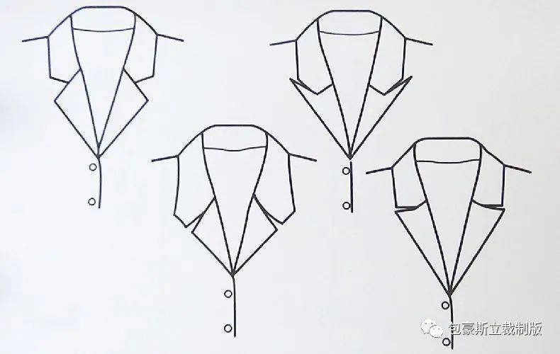 服装制版|西装领小知识_领子_cm_下图