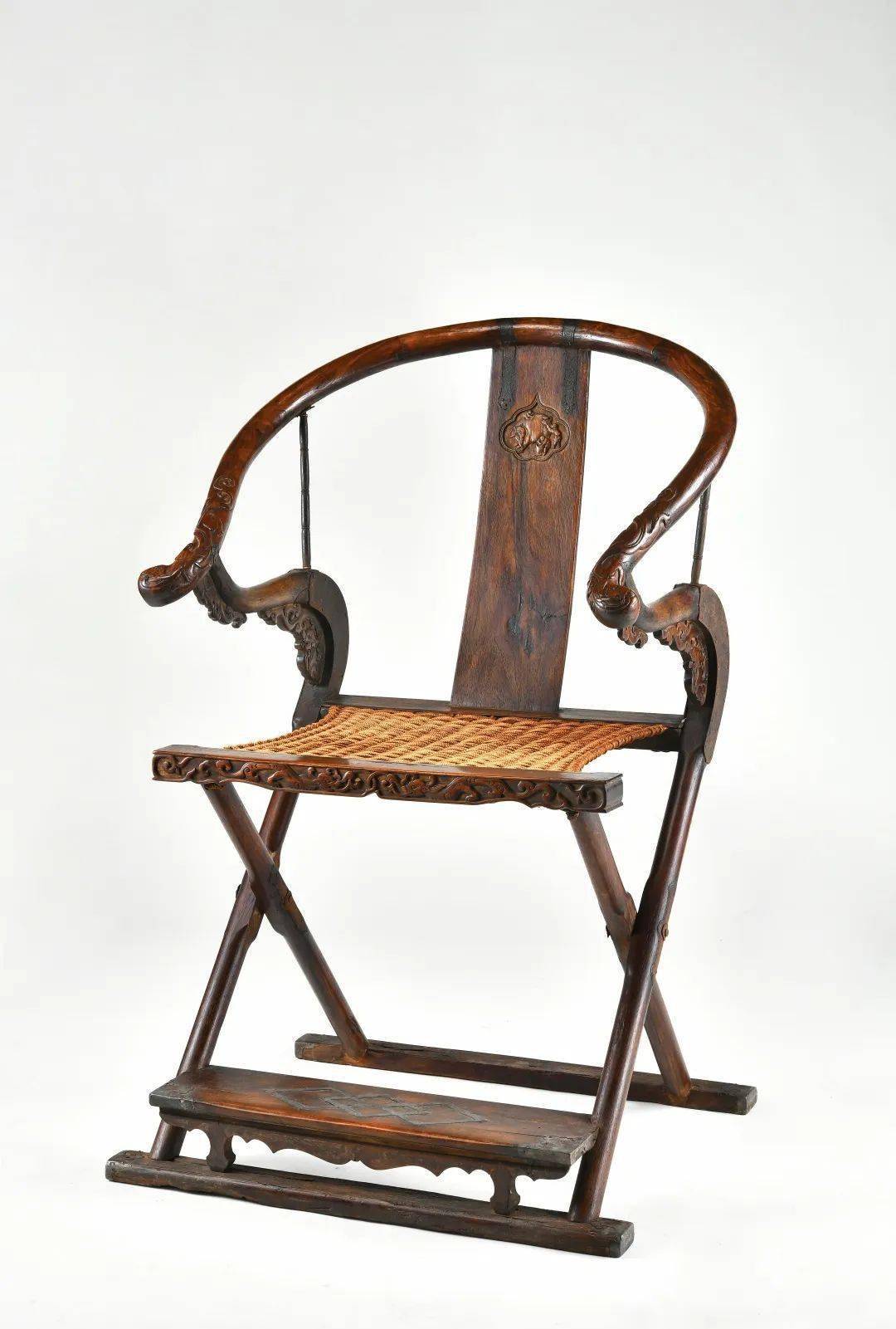 凌驾四座 黄花梨龙纹圈背交椅|古天一2022秋拍_扶手_中国_皇家