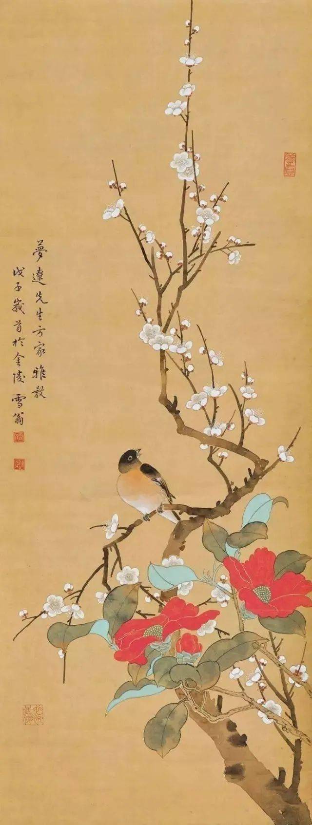 雪翁”笔下的冬日花鸟，无一丝烟火之气！_搜狐网