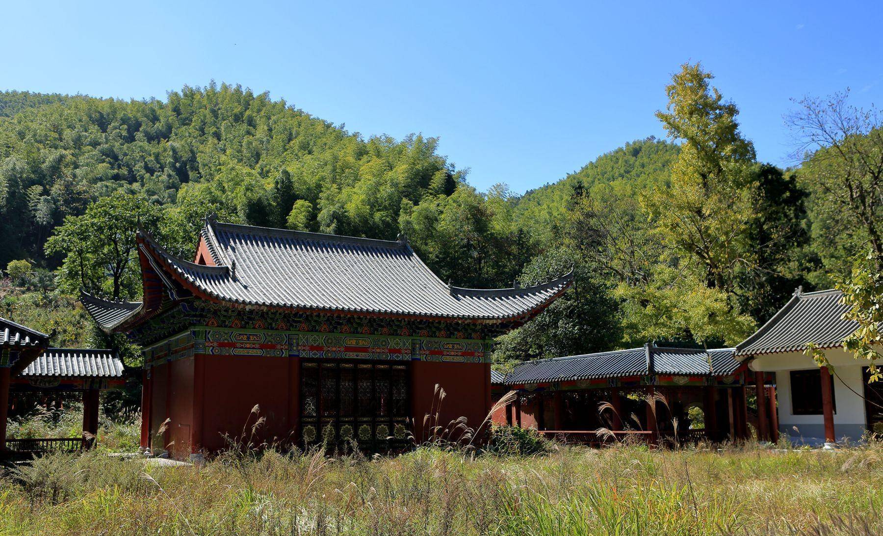南岳十方紫盖寺:满园秋色关不住,银杏吐金等君来_深山_历史_景区