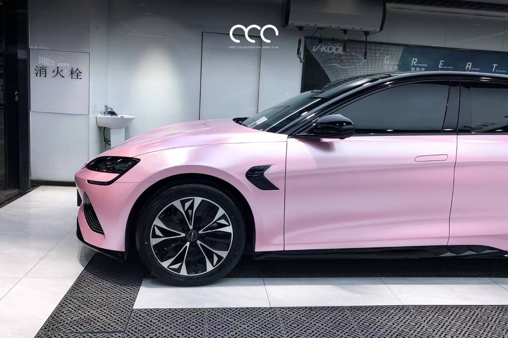 比亚迪海豹漫彩改色膜电光金属樱花粉,甜美少女_全国