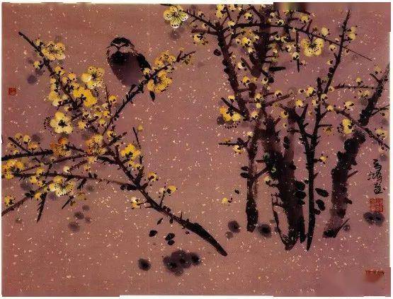 写意绿梅腊梅红梅白梅创作步骤与作品赏析_画面_变化_小枝