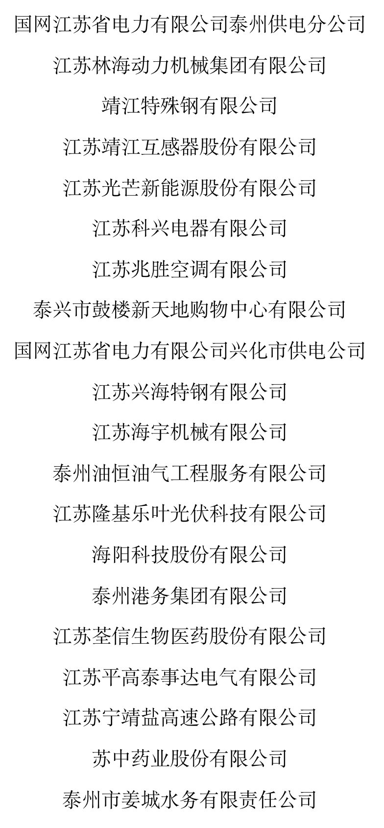 公示！泰州一共20家！