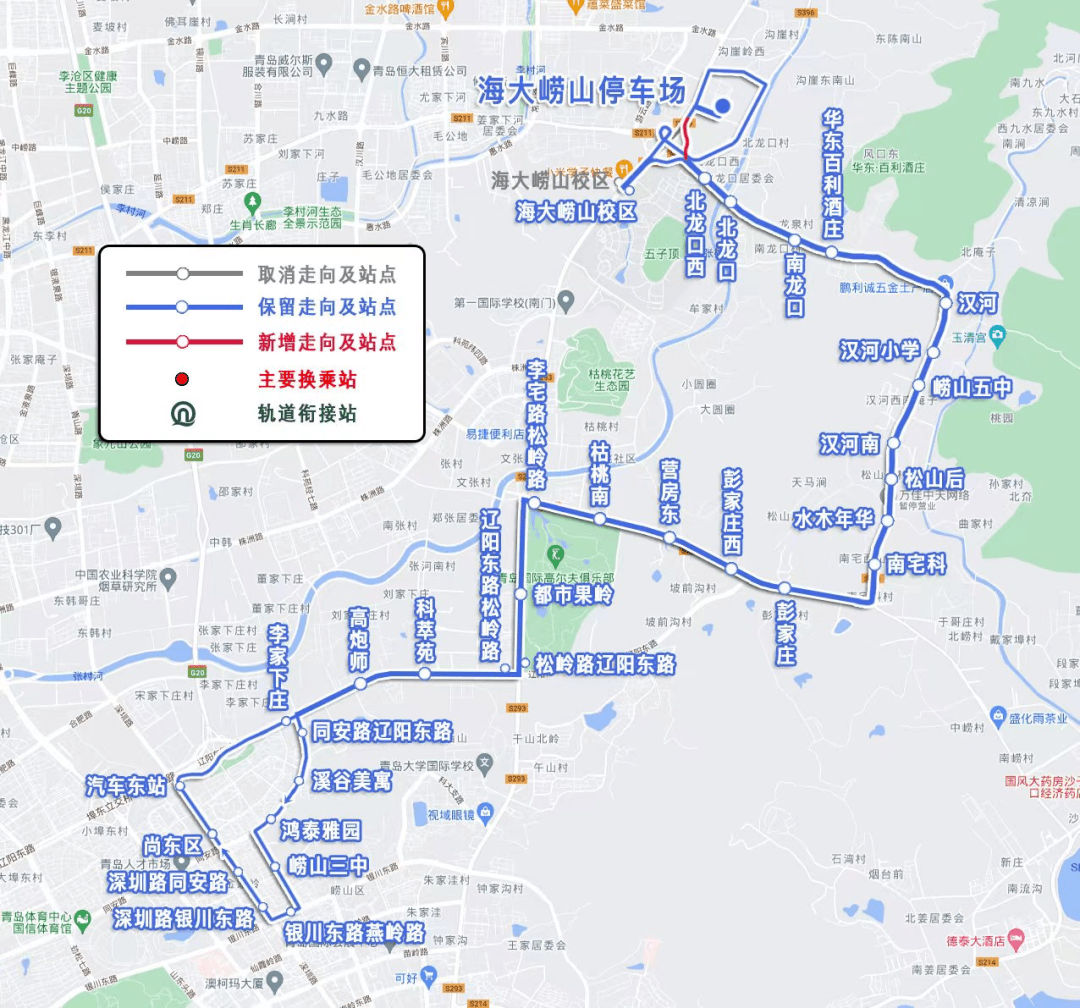 青岛228路公交车路线图图片