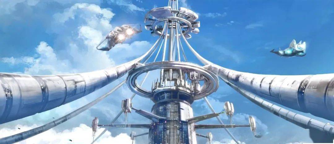 2019年概念片中设想的太空电梯比如说"太空电梯"这个项目,最早的