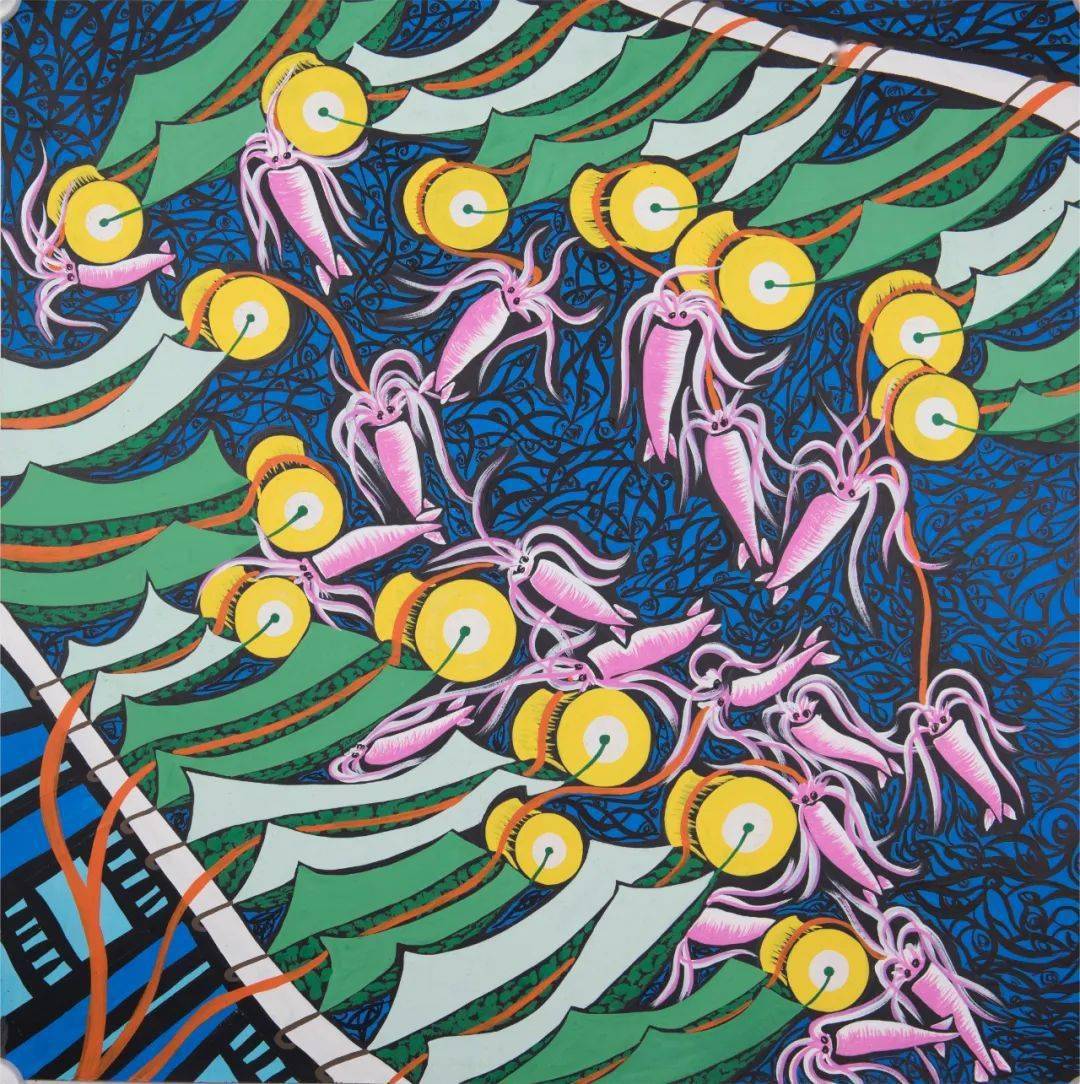 "畅绘山海"岱山·平阳文化走亲——岱山渔民画作品展(二)_海洋_大海