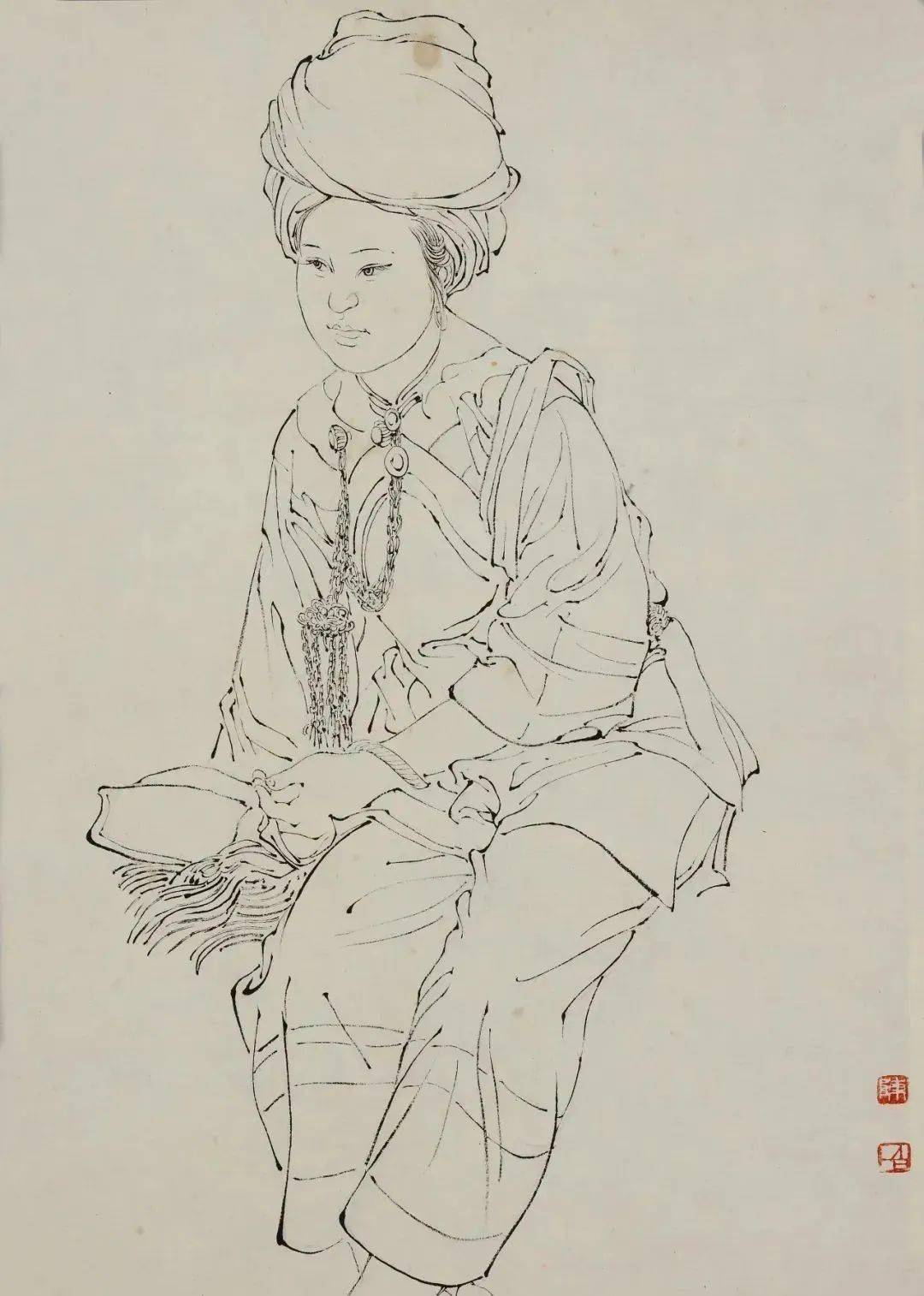 5cm×67cm▲陈白一 《朝鲜少年崔莹会见罗盛教双亲》 1974年 65.