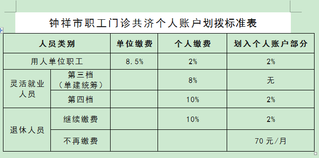 鍾祥市職工基本醫療保險門診共濟保障政策解讀_人員_繳費_醫保