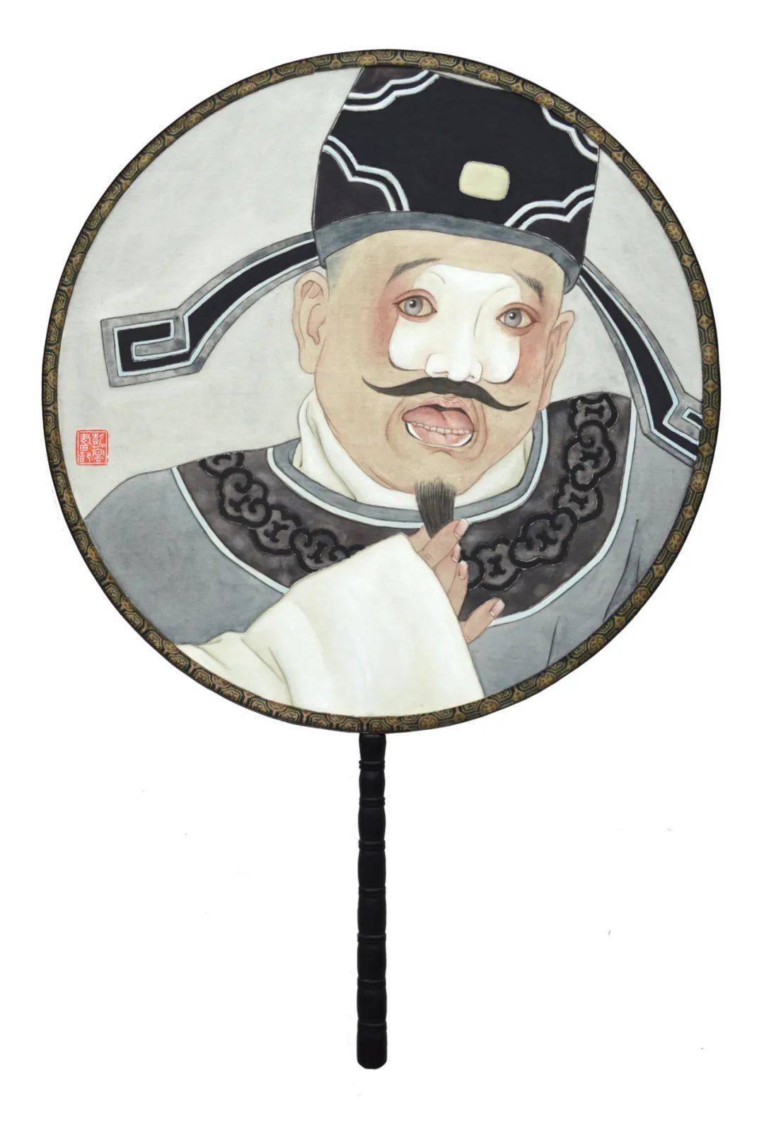 青年画家 郭嘉宁_纸本_系列_绢扇