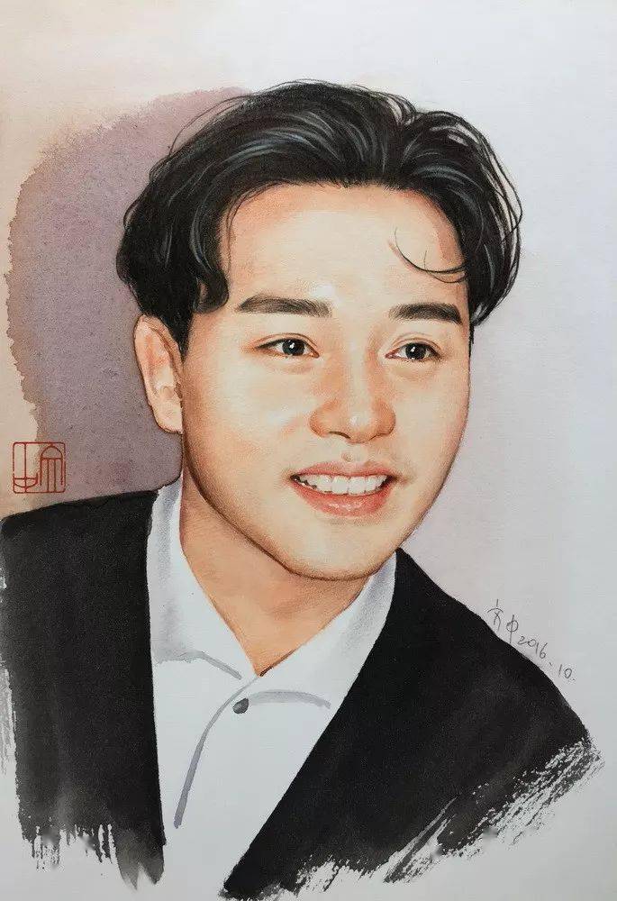 比起打印画,美院毕业的他,笔下的这些明星水彩画好看哭了!